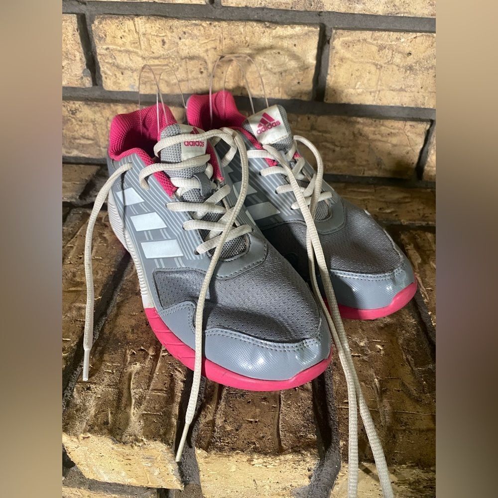 Grey and pink adidas